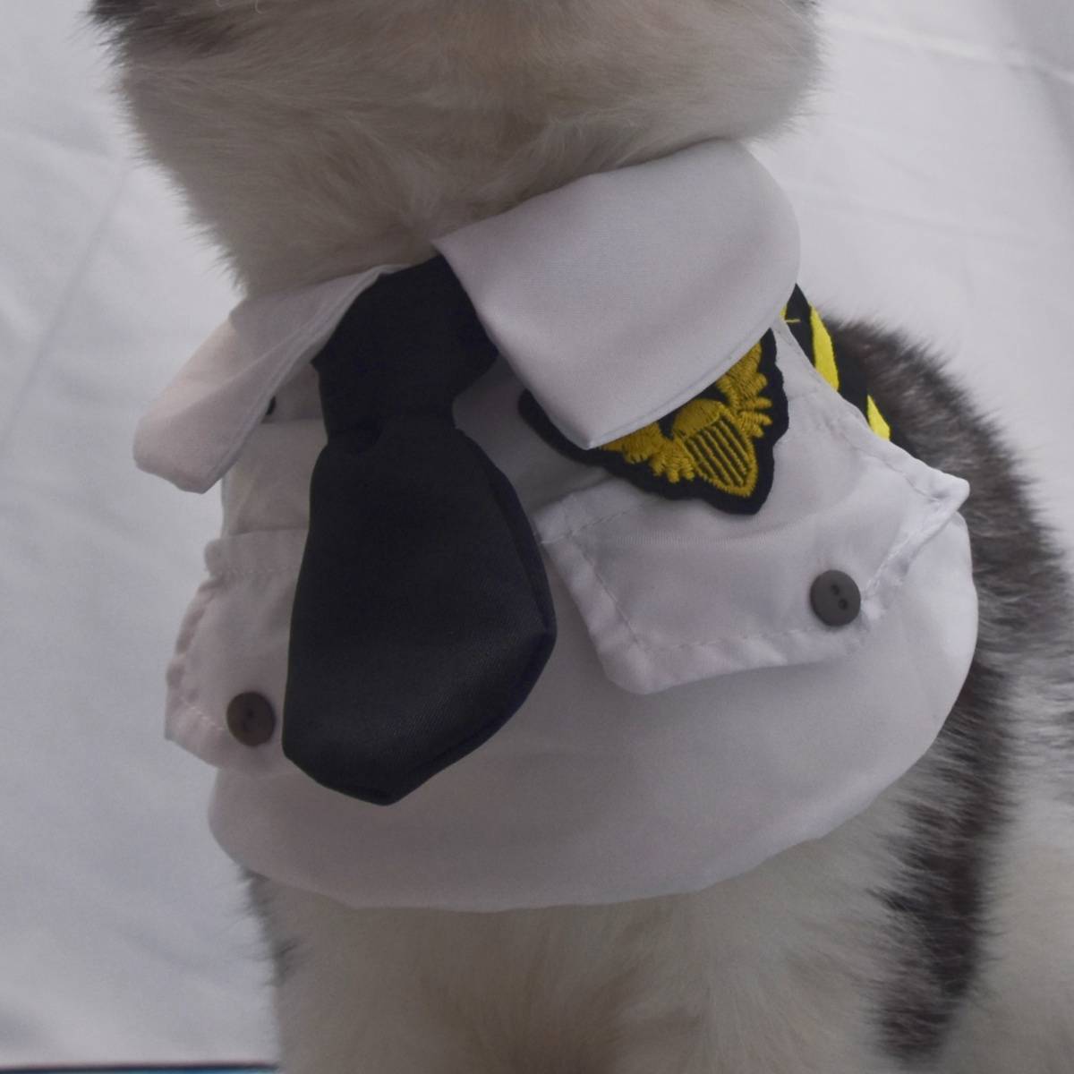 Pet Scarf Air Force Captain Airfs Uniform Large Dog Triangle Triangle Waterfall Shiba Inu collar bib