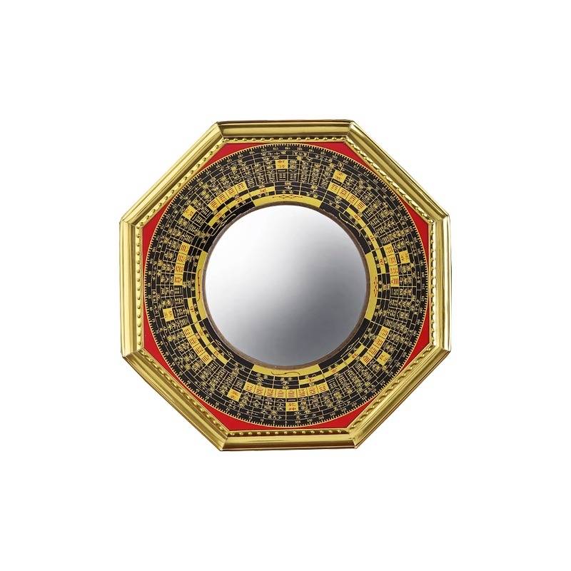 Gossip mirror bumps at the door of the bump mirror pure copper mirror concave mirror window flat mirror home ornament five emperors