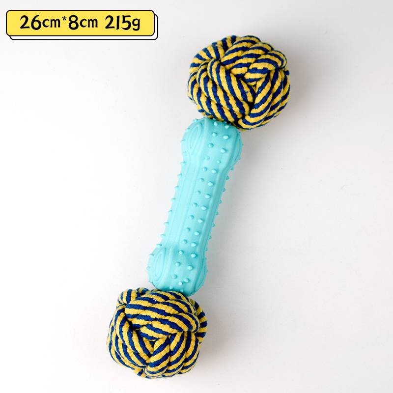 The little dumb bell of the blue embroidery