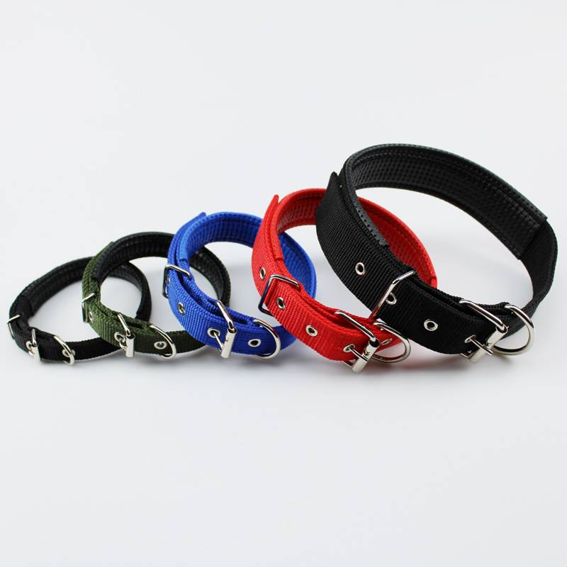 Dog collar neck ring cowhide collar puppy leather circle golden capillary ring big dog separate collar pet supplies