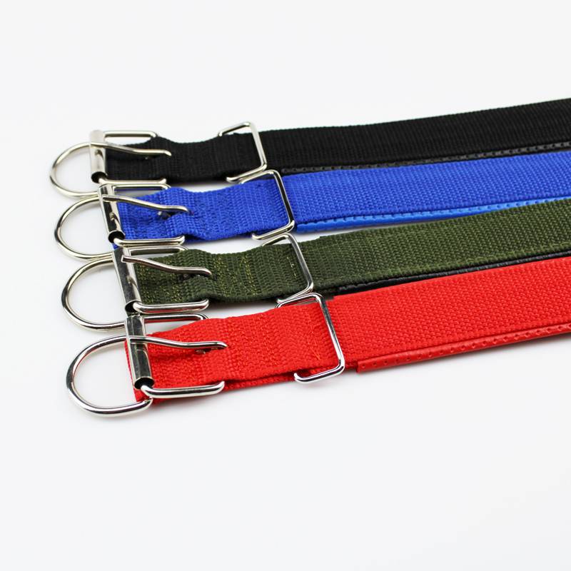 Dog collar neck ring cowhide collar puppy leather circle golden capillary ring big dog separate collar pet supplies