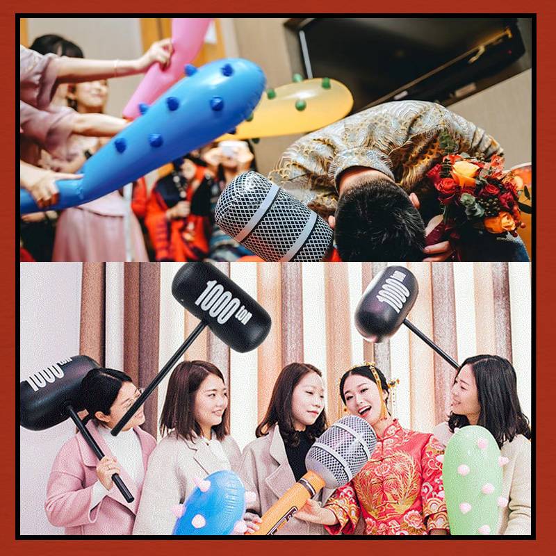 Marriage picking up a kinship Big Meyor Wolf Wolf Bangs Ding Ding Dabra Brick Punishment of New Family Blocking Game Prop
