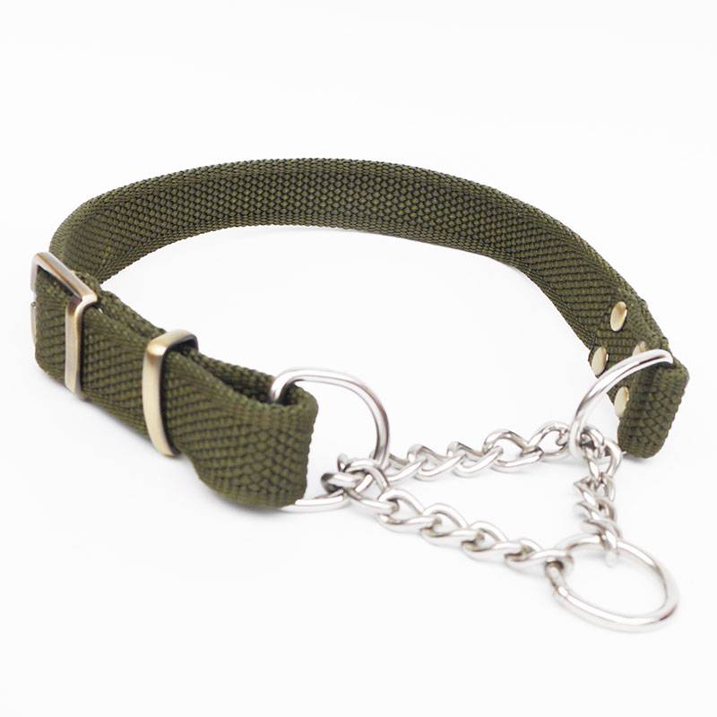 Durable nylon P chain stainless steel dog circle Labraded Morwa -adjustable medium large dog neck cover