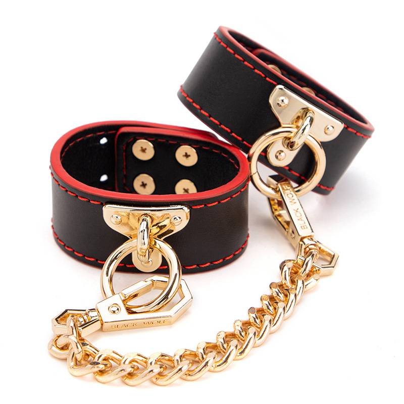 Black and red handcuffs