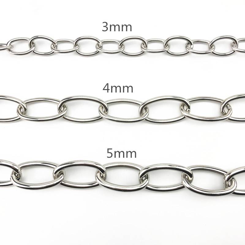 Stainless steel P chain traction rope ring dog chain small medium large medium -sized dog golden hair pet training neck ring chain