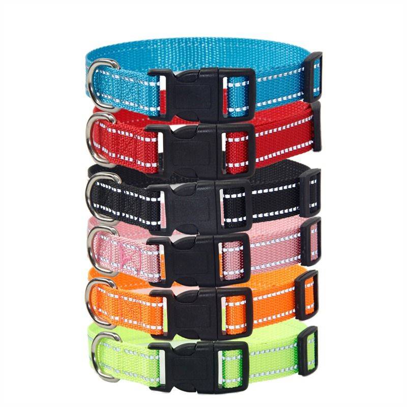 Dog collar buy two pet cat neck ring dog rope traction rope anti -light adjustable neck ring large small