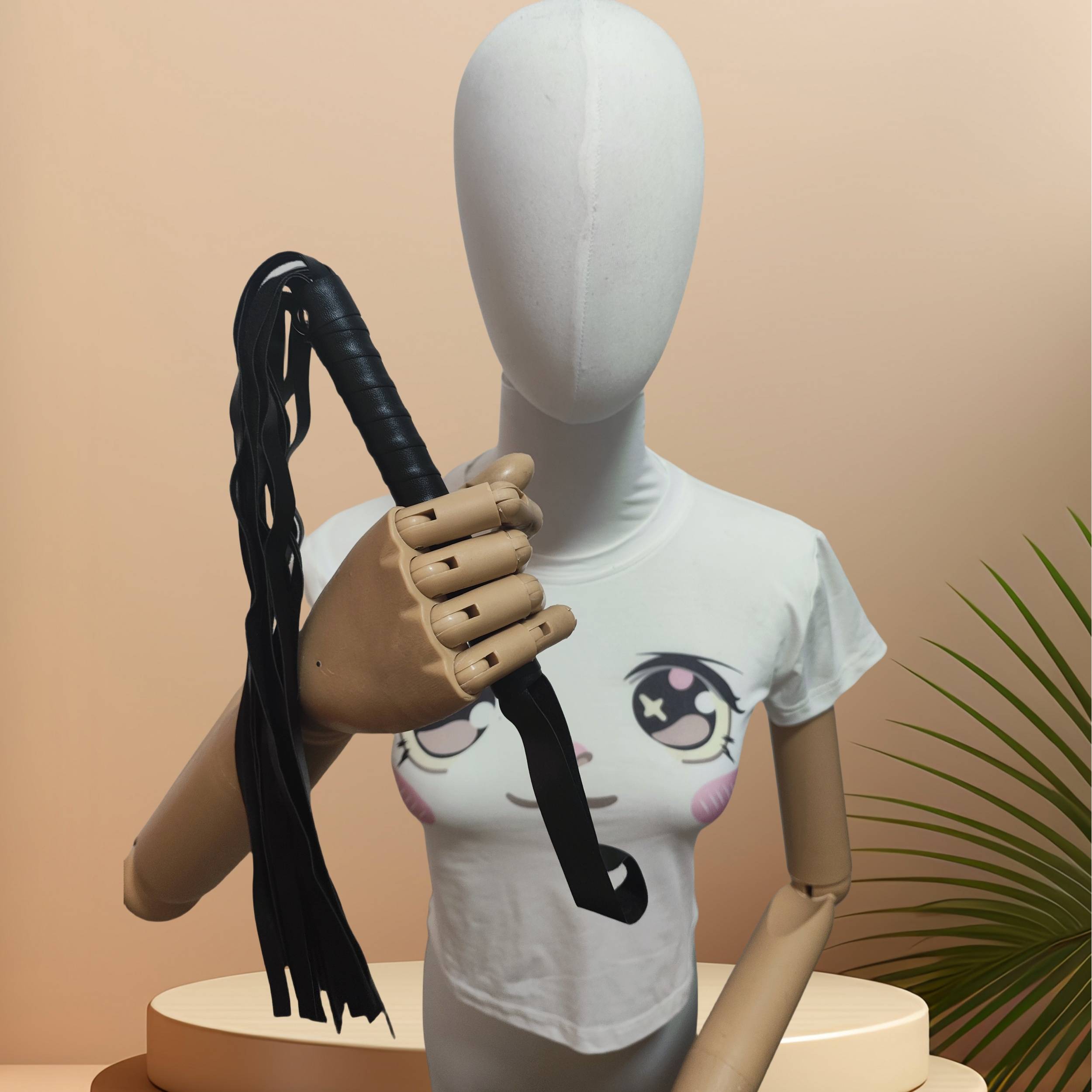 Multi -color small leather whip performed equestrian horse whip photos COS props