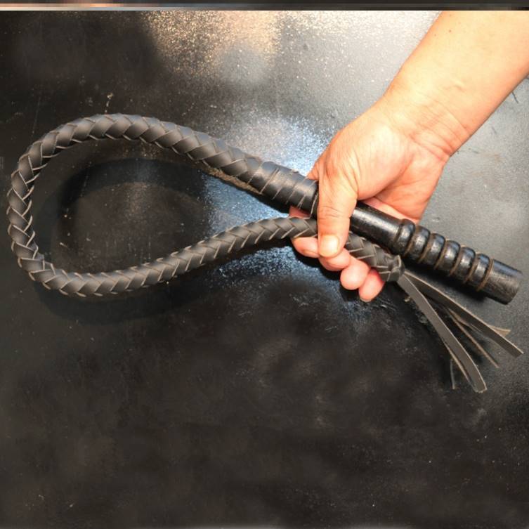 70 centimeters of black, pure oxen whips, wooden handles