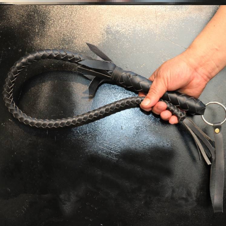 One metre of black and pure oxen whips