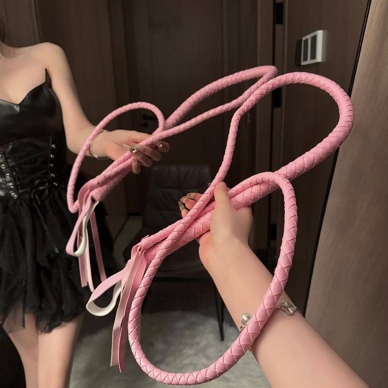 Little leather whip black whip, sheep, long leather whip PU Black COS Knight Equipment Fitness Sanbi Snake whip