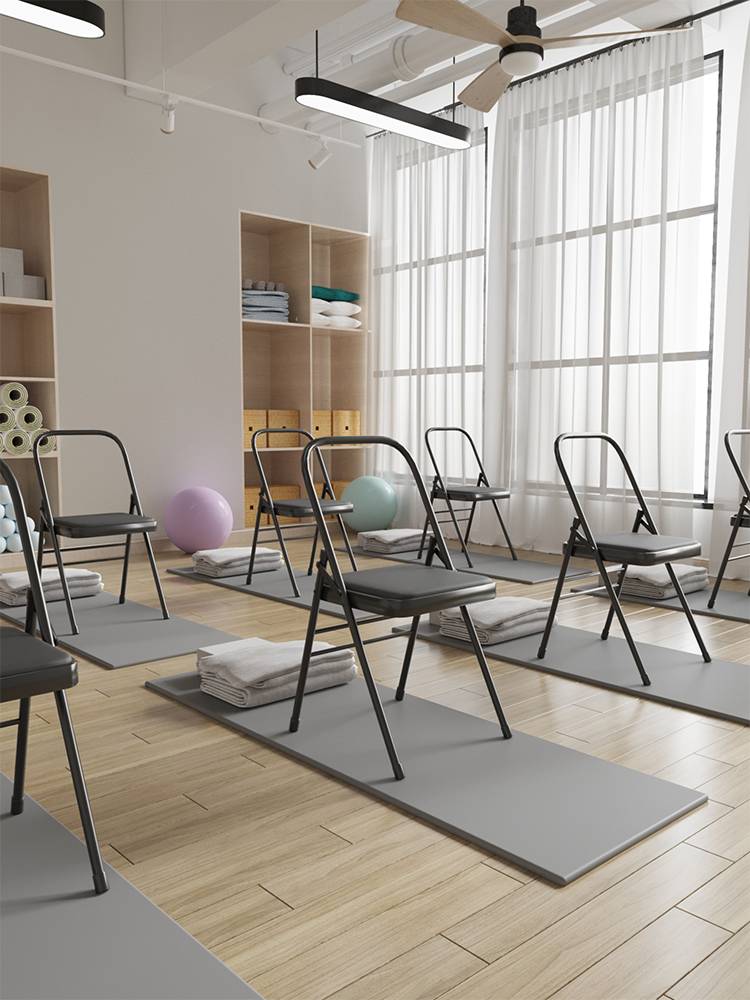 Thickened yoga yoga chair Aiyangge auxiliary tool yoga chair PU face yoga chair auxiliary chair folding chair