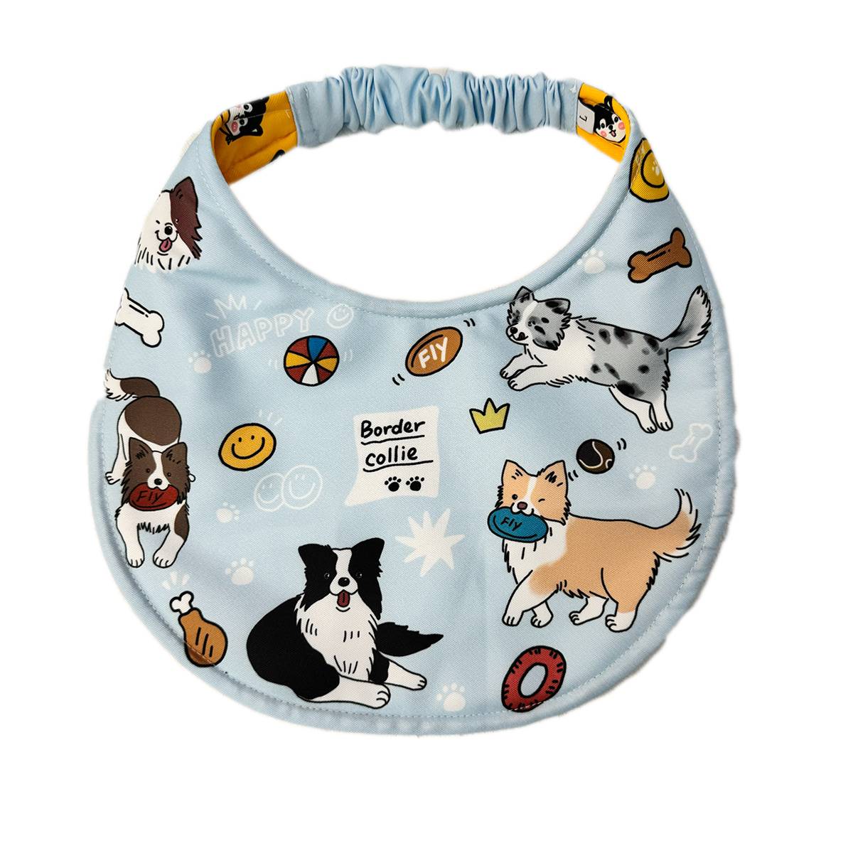 Original Bianpu pattern, tightly put on a head scarf, double -sided wearing a triangular scarf dog, dog mouth water towel to protect chest hair