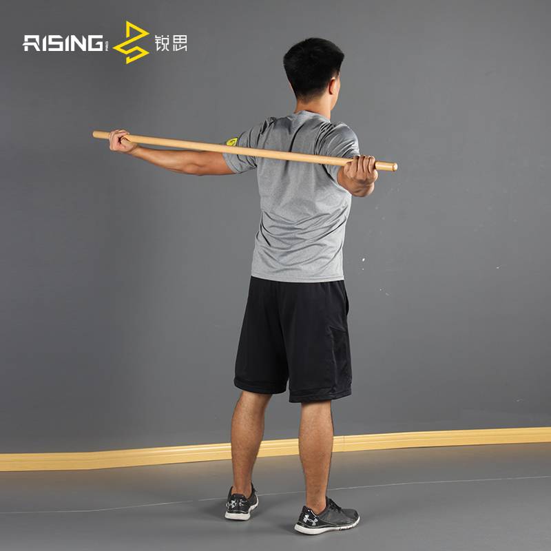Body correction stick humpback body evaluation to correct the wooden stick open shoulder and open the back of the wooden stick, a round wooden stick yoga stick fitness stick