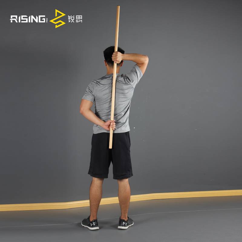 Body correction stick humpback body evaluation to correct the wooden stick open shoulder and open the back of the wooden stick, a round wooden stick yoga stick fitness stick