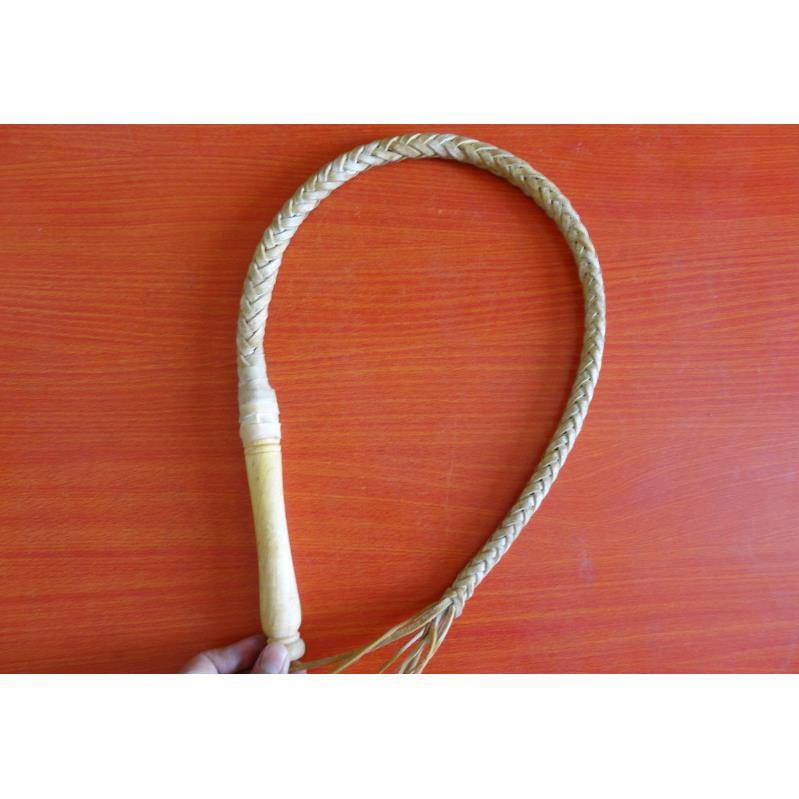 Cowhide Malpot Specials Steel Wire Adding Red 70 cm Equestrian whip training dogs and wooden handle leather whip