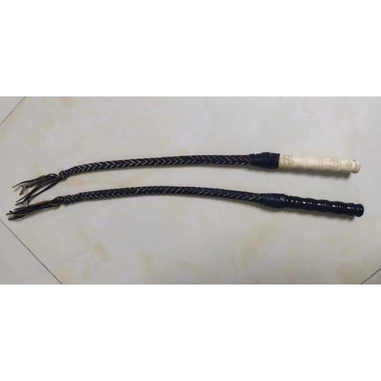Cowhide Malpot Specials Steel Wire Adding Red 70 cm Equestrian whip training dogs and wooden handle leather whip