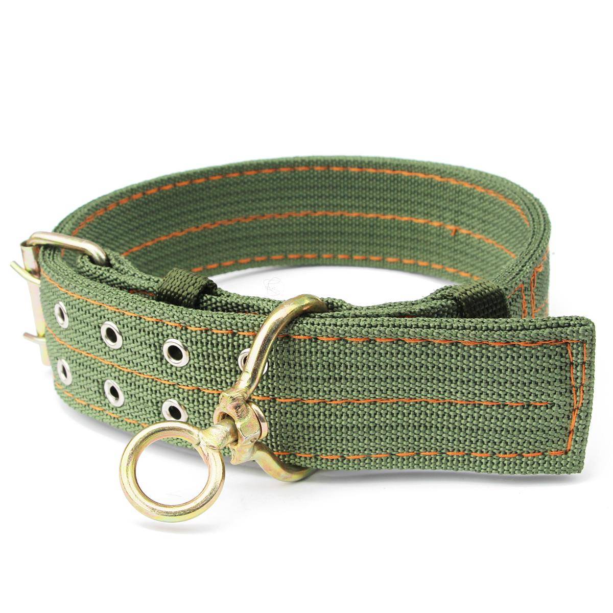 Large dog army green double row and thick neck cervical collars Pet collar Big dog neck ring dog chain