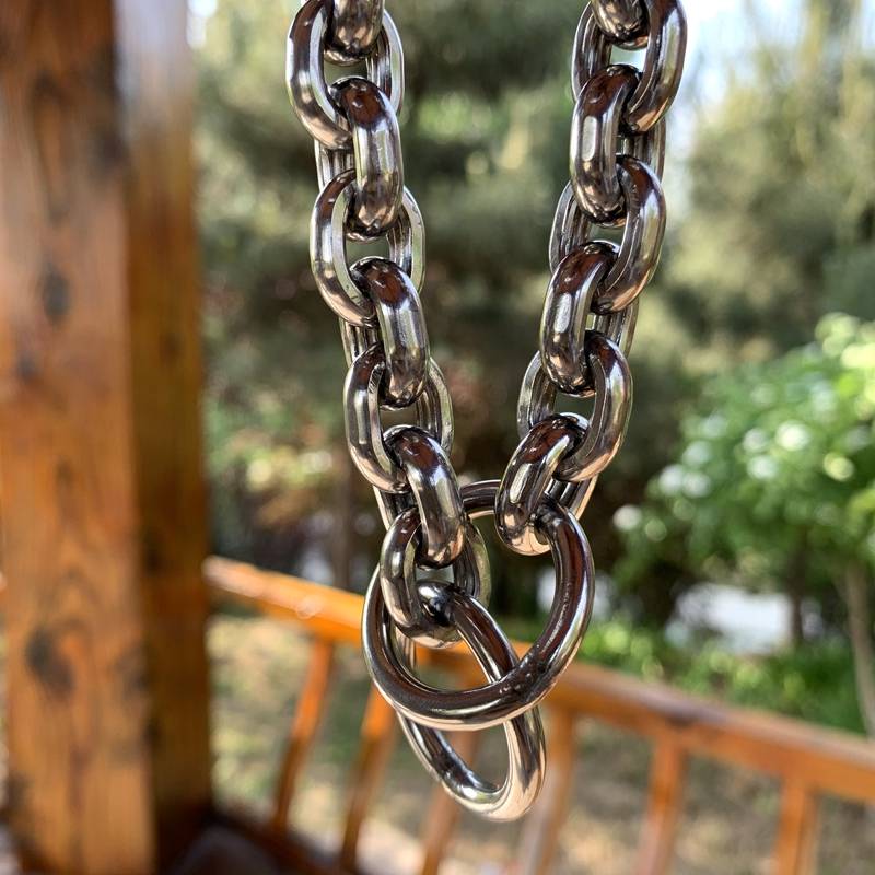 5mm round surface stainless steel dog neck horses dog Dobin medium large dog P chain golden Malabrao neck chain