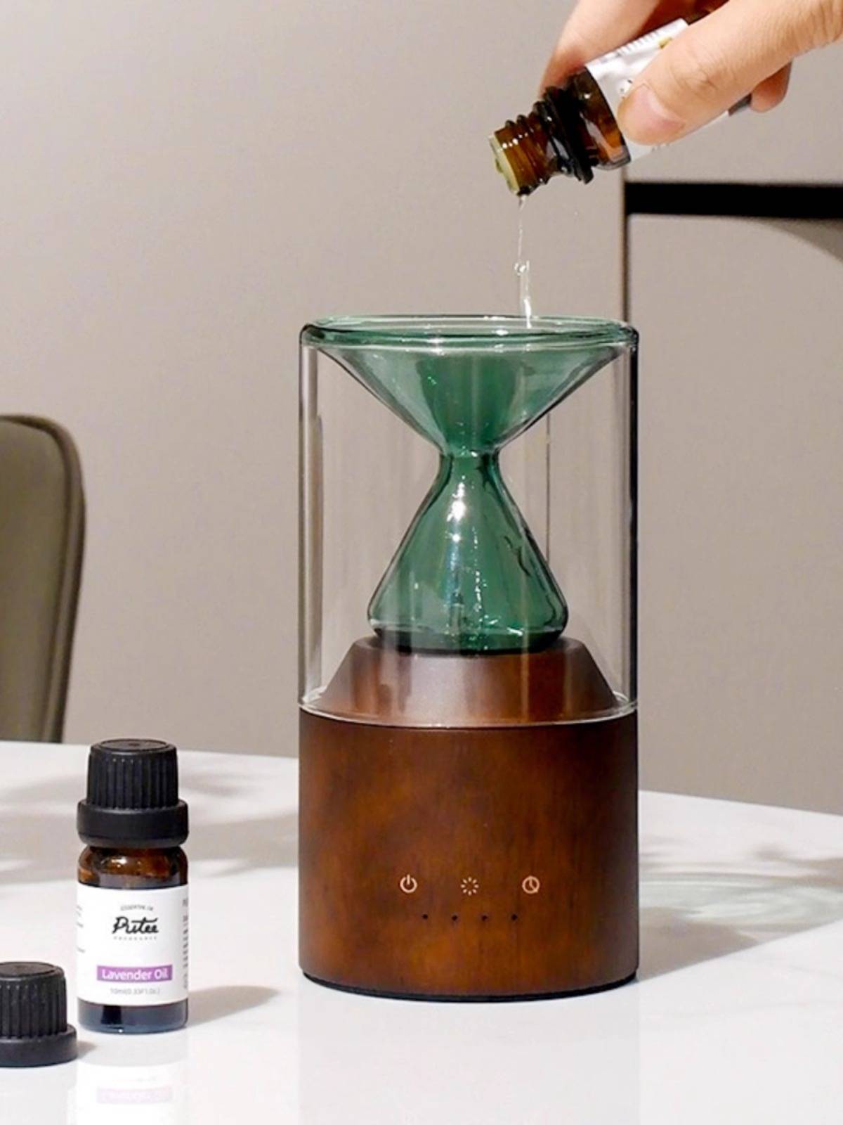 British Kakura Cold incense Creative Art Simple Essential Oil Exclusive Machine Lantern glass solid wood jet fragrance
