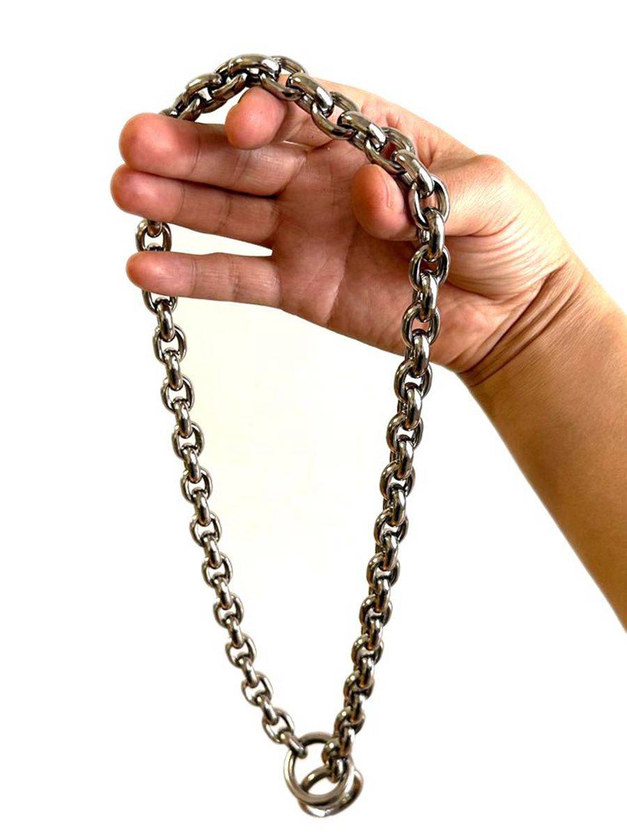 Mid -large dog walking dog special P chain dog chain stainless steel neck ring Corgi neck chain horse dog Dobin golden hair bang