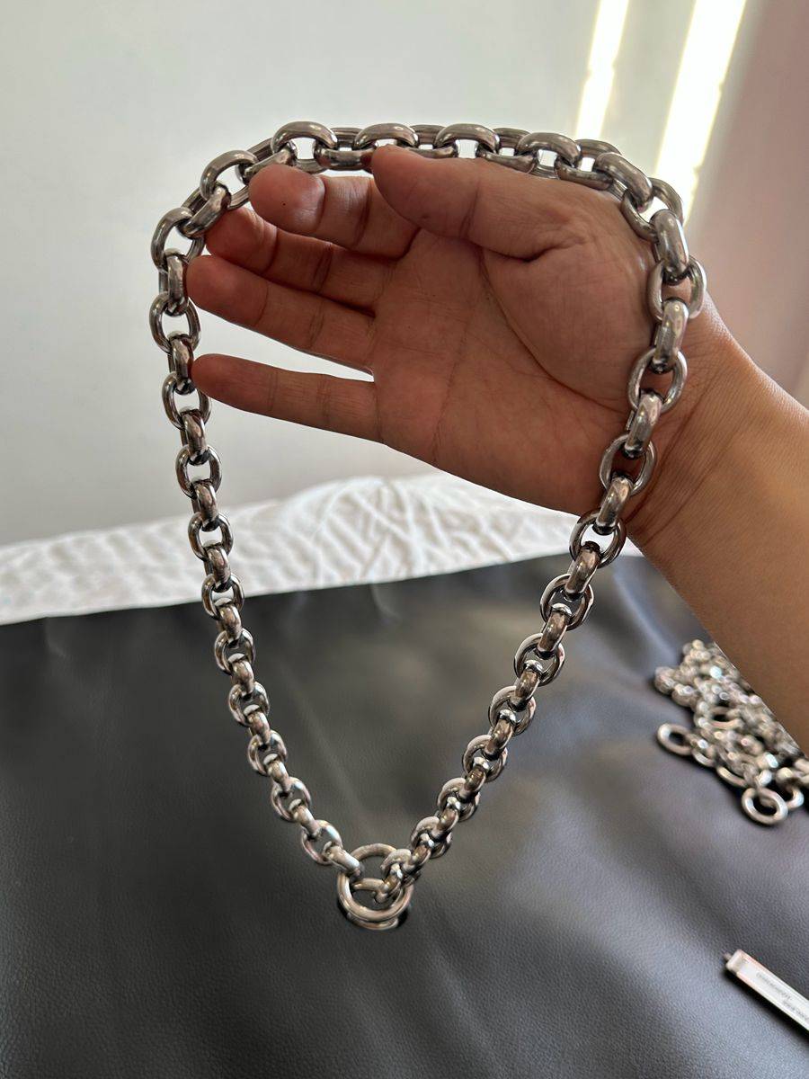 Mid -large dog walking dog special P chain dog chain stainless steel neck ring Corgi neck chain horse dog Dobin golden hair bang