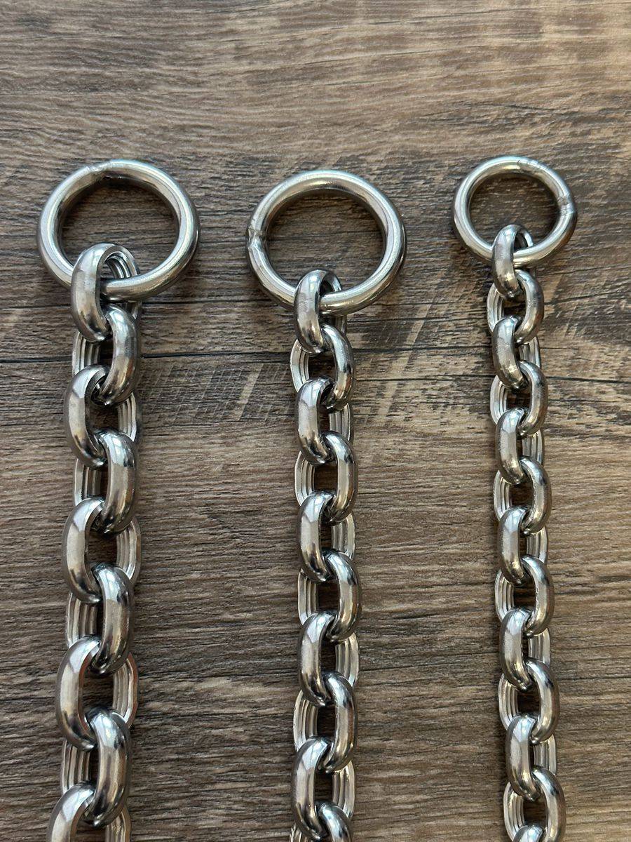 Mid -large dog walking dog special P chain dog chain stainless steel neck ring Corgi neck chain horse dog Dobin golden hair bang