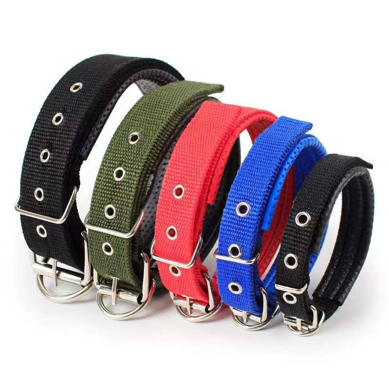 Dog collar thin dog neck cover double -breasted pet dog with small, medium large dog thickened dog neck collar can be adjusted