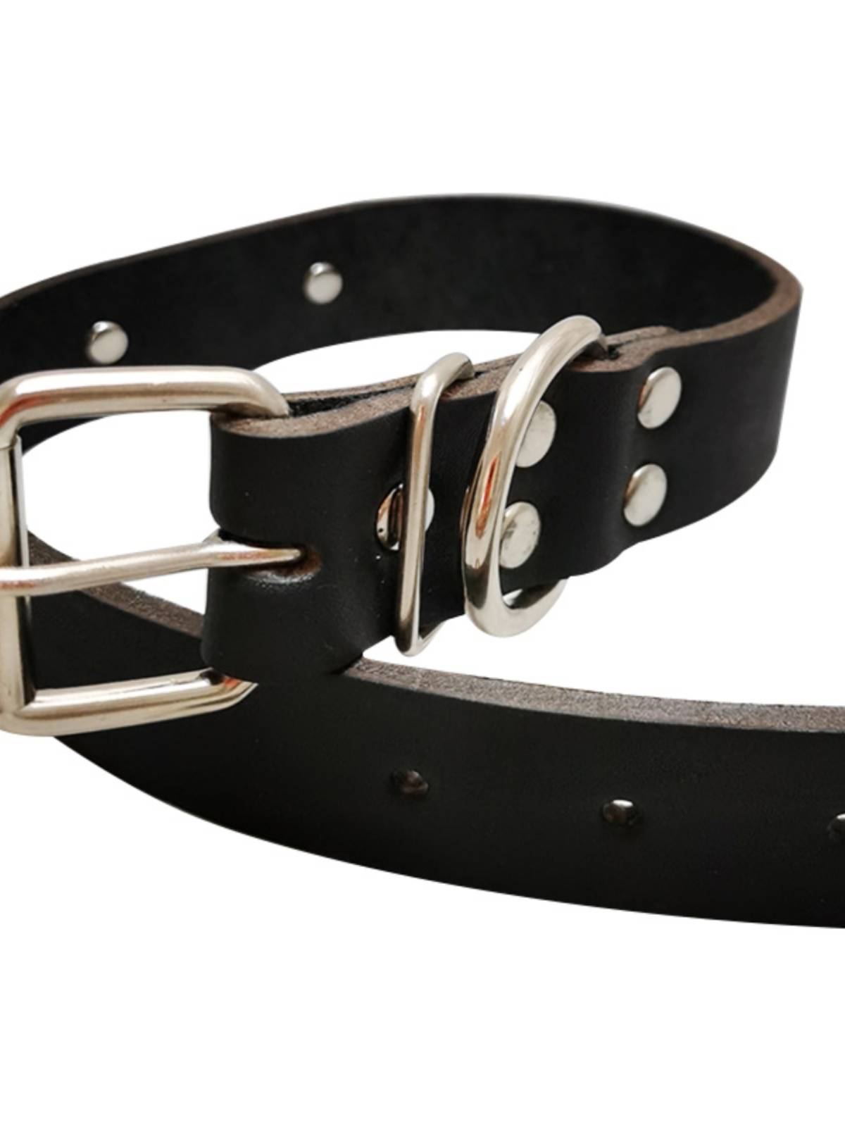 Cowhide dog collar engraving neck cover large dog traction rope dog dog chain golden hair neck ring teddy leather neck ring bell