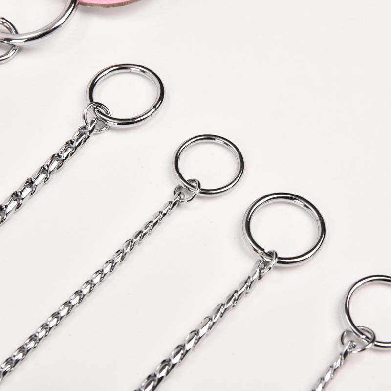Meianju dog collar stainless steel P chain large and medium -sized dog anti -bite -breaking traction rope walking dog control chain