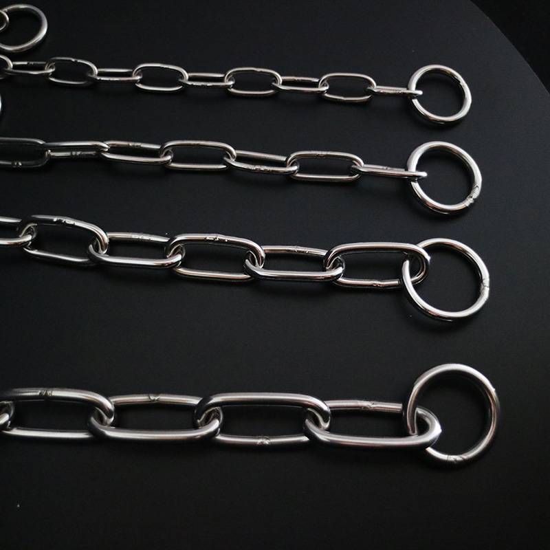 Factory direct selling stainless steel dog neck chain Large dog snake chain golden hair dog medium -sized dogs and dog collar dog P chain