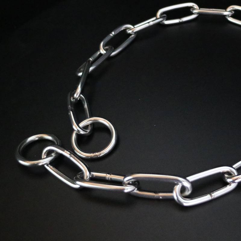 Factory direct selling stainless steel dog neck chain Large dog snake chain golden hair dog medium -sized dogs and dog collar dog P chain