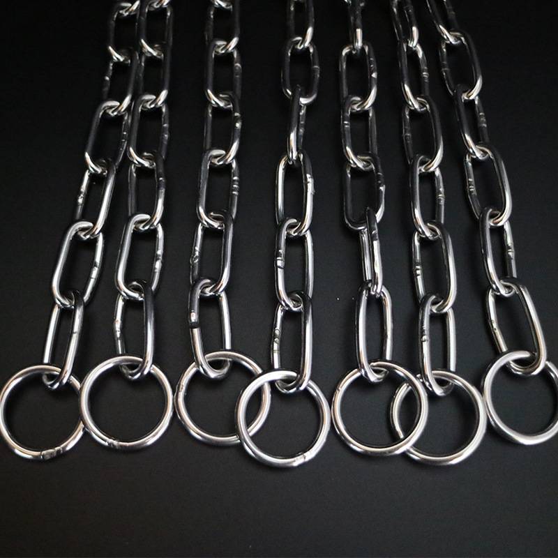 Factory direct selling stainless steel dog neck chain Large dog snake chain golden hair dog medium -sized dogs and dog collar dog P chain