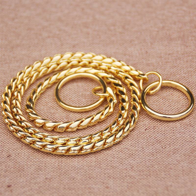 "P" CHAIN OF SNAKE-CHAINED COPPER, SMALL AND MEDIUM-SIZED CANINE FUND MAURABRADO