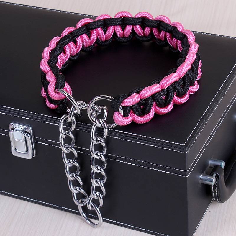 Dog rope neck ring golden retamation ring puppy P chain pet neck mid -type dog large dog large dog chain walking dog neck cover