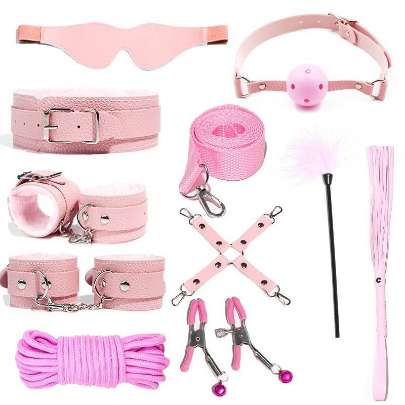Ten pink packages (packages) of Fun velvet