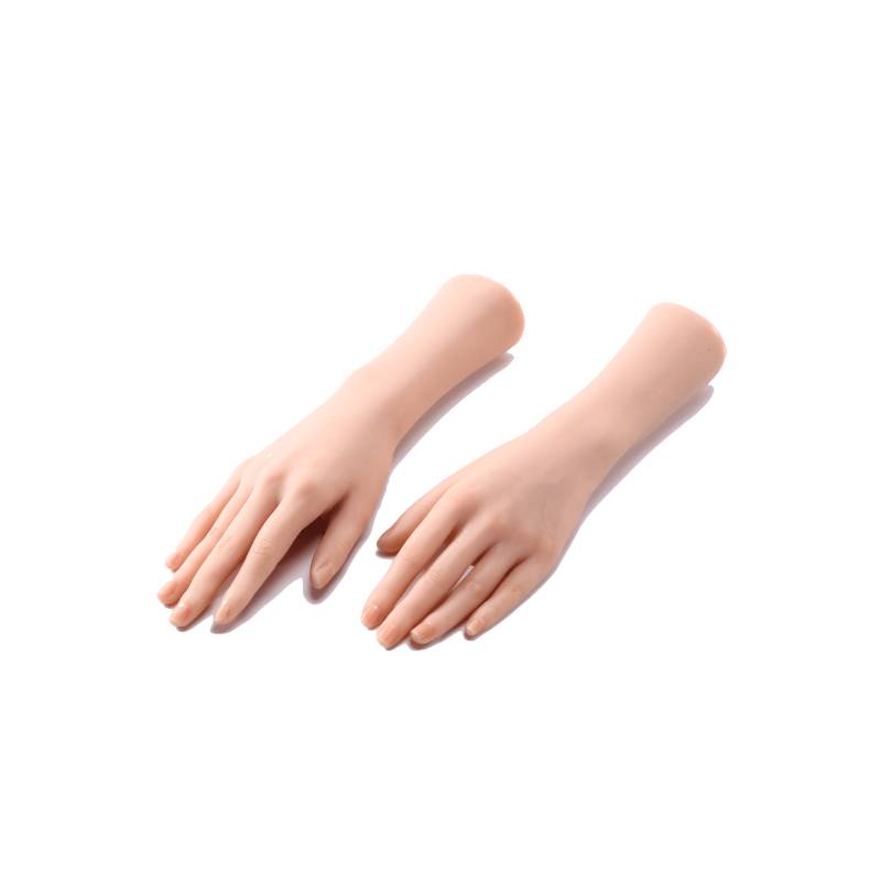 Tianyu Platinum Silicon Silicon Hand Model Jade Bracelet Show Live Propy Nail Exercise Simulation and Fake Female Female Hand Commercial Shooting