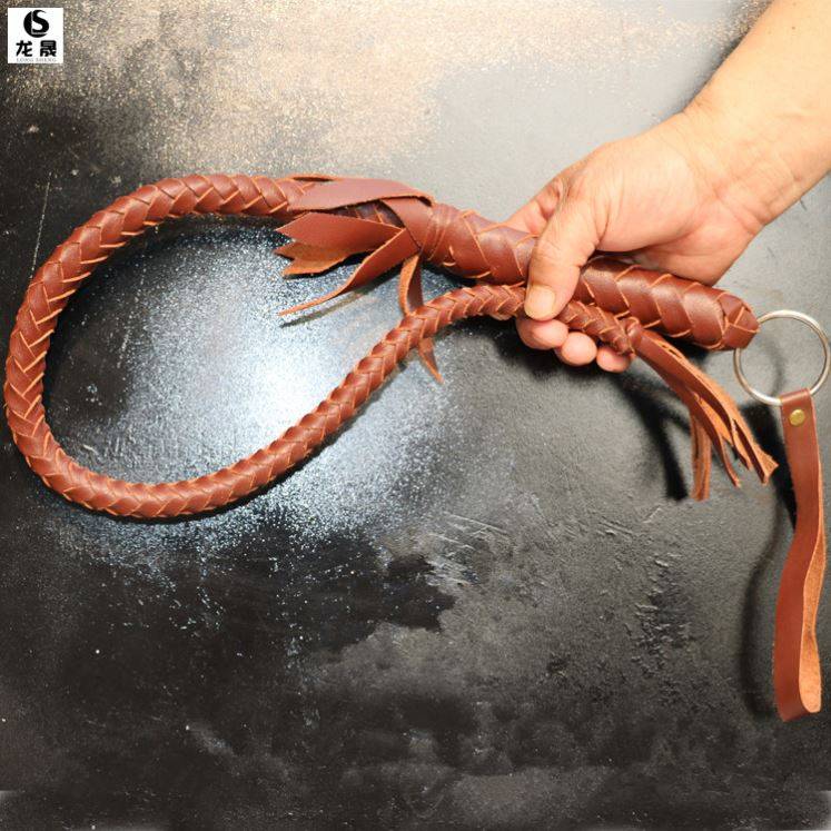70 centimeters of brown and pure cow-skin whips