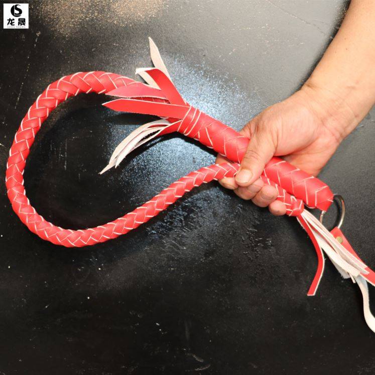 70 centimeters of red, pure bull-skin whips