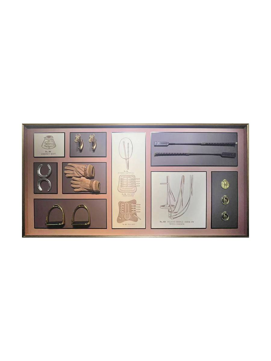 New classical hanging painting minimalist living room Sofa bedroom three -dimensional real objects with boxes of horstroe whip theme single -frame installation