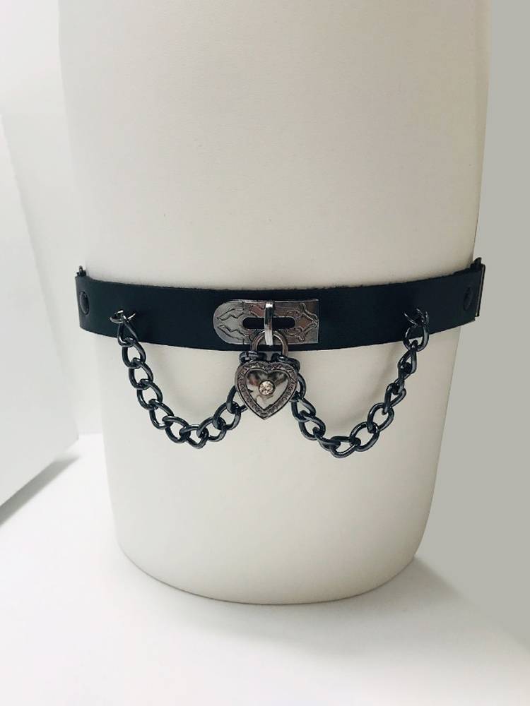 Lolita Diablo -Cross -Best Goto leather leather legged legs ring hot sister Gothic culture thigh strap