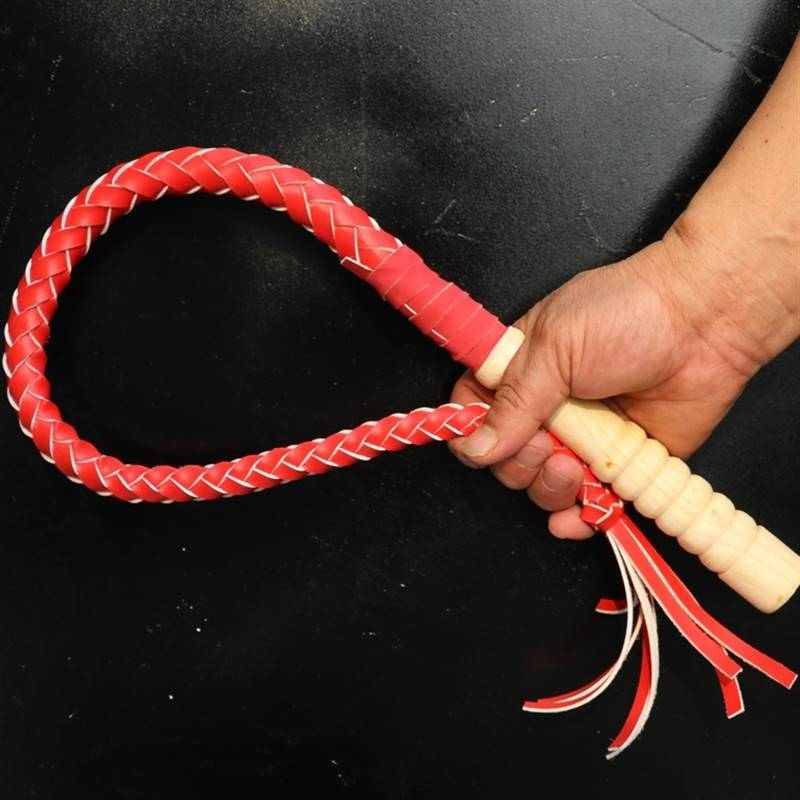 M78-1 METRE RED, PURE OXEN WHIP WOODEN HANDLE