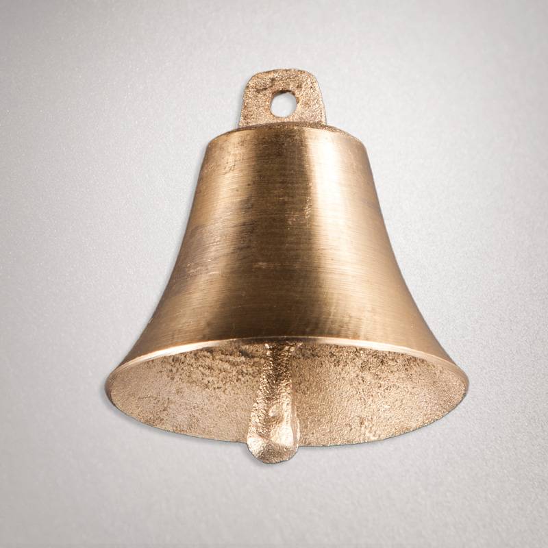 Pet horse cattle and sheep bronze bell super loud crisp copper bronze bell handmade retro town house large Feng Shui horn mouth