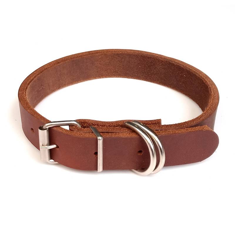  small, medium large cowhide, head layer of cowhide neck ring dog circle dog chain, neck ring pet supplies neck oil leather