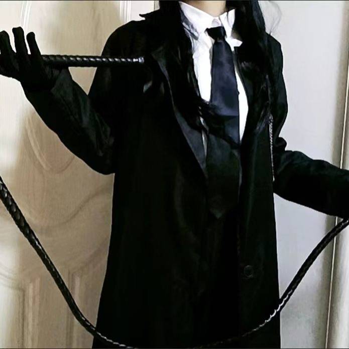 White six whip dance black props long leather whip black cos knights equipped with fitness loose whip white willow whip