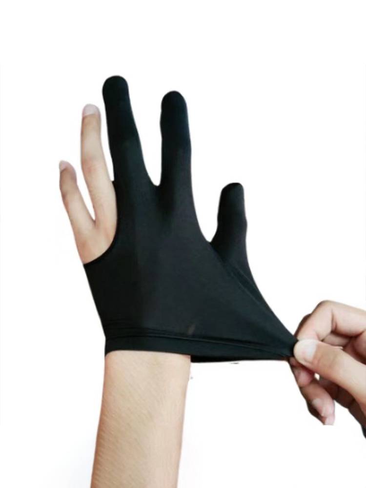 Factory direct selling billiard gloves Three fingers thin and elastic black men and women left and right desktop house club dedicated
