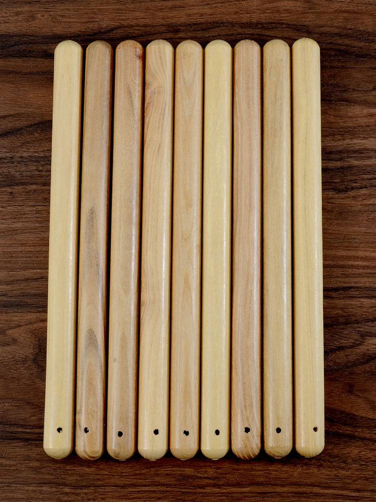 Huai Mu solid wood drum stick drum drum drum drum professional drum professional big drum adult children red silk square scarf stick stick