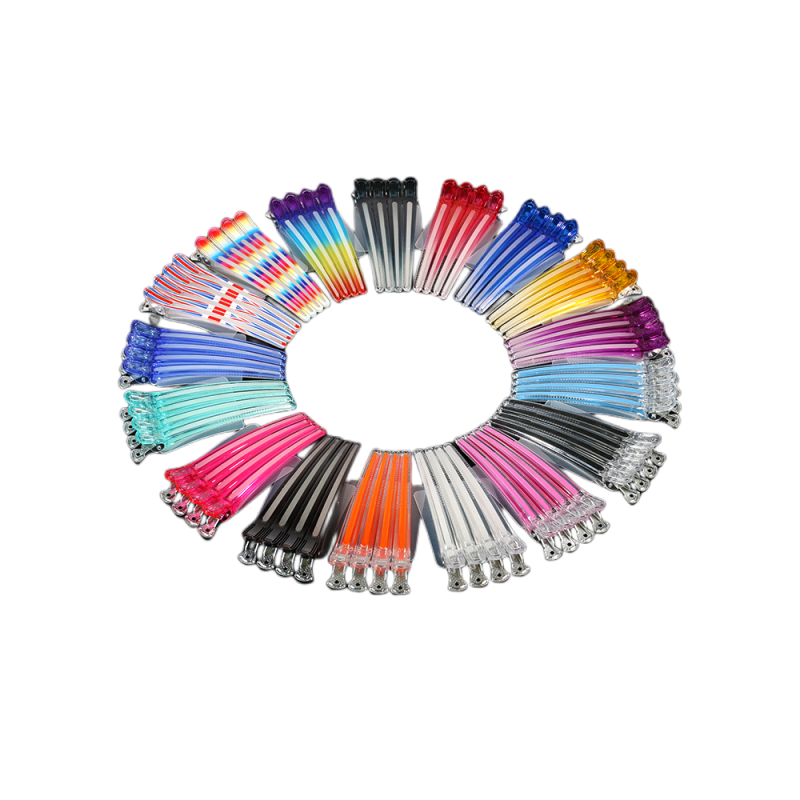 Hair stylist cutting clip, hairdressing cutting anti -slip crystal non -traceless hairpin shop special bangs positioning duckbill clamp