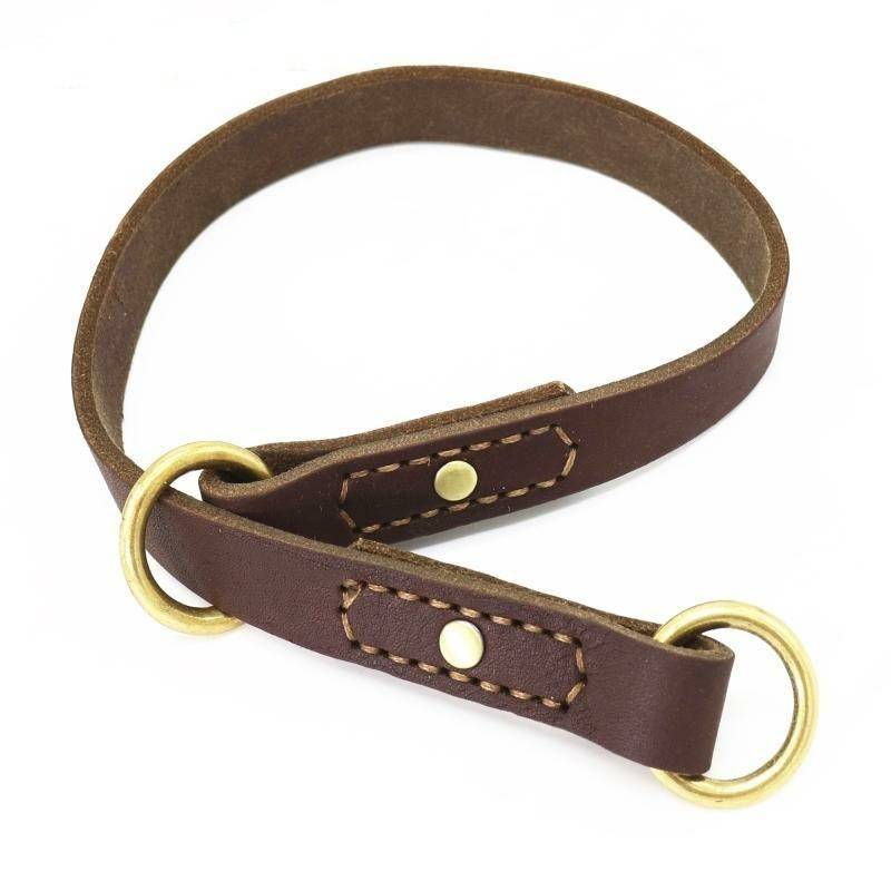 Cowhide P Chain Top Explosion -proof Dog Training Dog Case Maquan Demon Golden Messemid Small, Middle Dogs Dog Chain