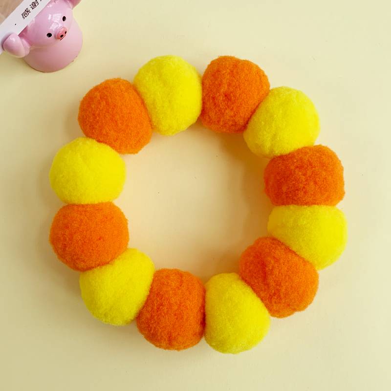 Cat color collar, dog fur balls, chain chain firewood dog Corgi neck rim net red pet photo birthday jewelry