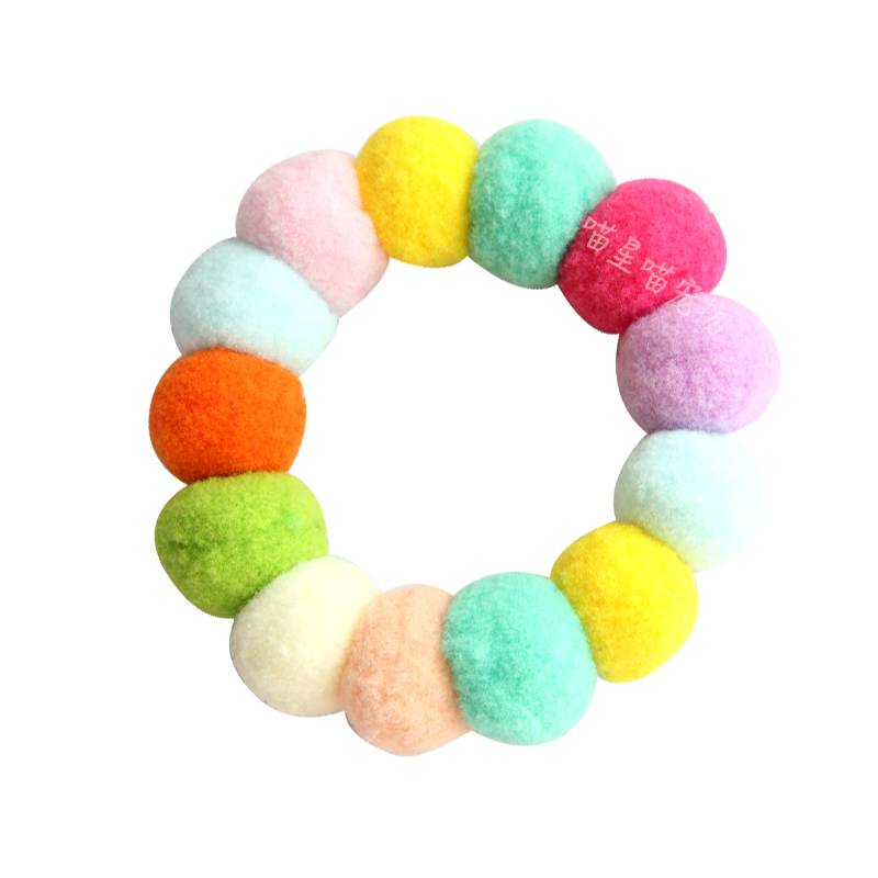 Cat color collar, dog fur balls, chain chain firewood dog Corgi neck rim net red pet photo birthday jewelry